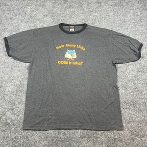 TNT By Trau & Loevner How Many Licks T Shirt Mens XL Gray Short Sleeve Pullover